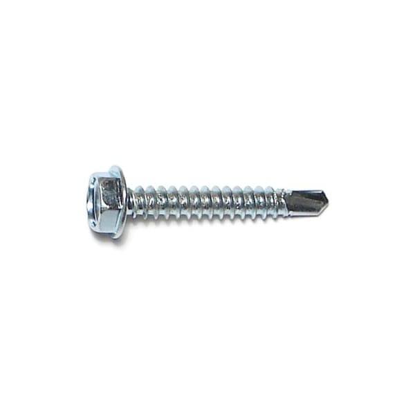 Midwest Fastener Self-Drilling Screw, #10 x 1-1/4 in, Zinc Plated Steel Flange Hex Head External Hex Drive, 25 PK 36025 - main